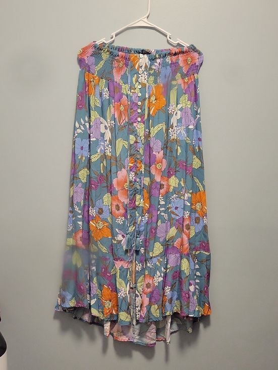 RACHEL Rachel Roy Dresses & Skirts - RACHEL Rachel Roy Teal Floral High-Low Skirt